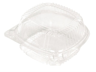 1160 Clear View Hinged Container (5 3/4" X 6" X 3") 100 Pcs.