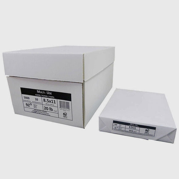 Multi Copy Printer White Paper 8.5 x 11 500 Sheets  92 Brightness