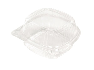 1050 Clear View Hinged Container (5 1/4" X 5 1/4" X 2 1/2") 100 Pcs.